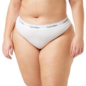 Calvin Ladies’ Underwear Modern Cotton Thong (Modern Cotton Thong) White (White 100) Plain, size: xl
