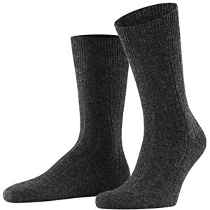 FALKE Herren Socken Lhasa Rib M SO Wolle Kaschmir einfarbig 1 Paar, Grau (Anthracite Melange 3080), 39-42