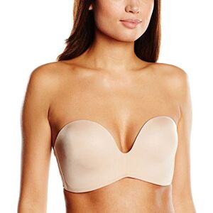 Wonderbra Damen Bandeau BH, Beige (hautfarben), Gr. 70D (Herstellergröße:32D)