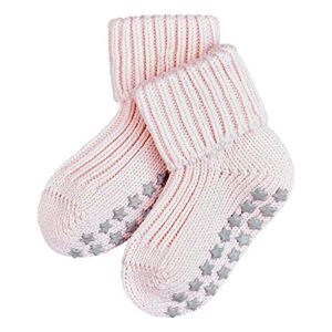 FALKE Catspads Slipper Socks, Cotton, Baby Blue, Pink, Many Other Colours, Thick Socks with Pattern, Warm, Plain, Ribbed, with Nubs on the Sole, 1 Pair, Pink (Powder Rose 8900), 62-68