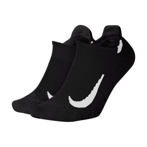 Ikke-synlige Nike Multiplier-strømper til løb (2 par) - sort sort 34-38