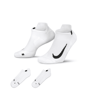 Ikke-synlige Nike Multiplier-strømper til løb (2 par) - hvid hvid 42-46