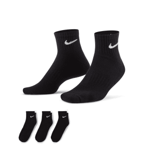 Nike Everyday Cushioned-ankeltræningsstrømper (3 par) - sort sort 42-46