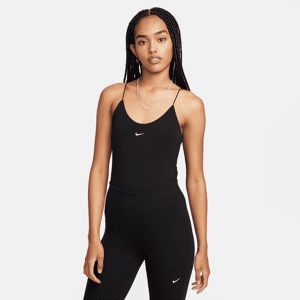 Stram, maskinstrikket Nike Sportswear Chill Cami-bodysuit til kvinder - sort sort S (EU 36-38)