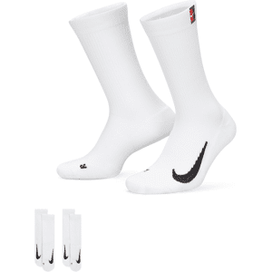 NikeCourt Multiplier Cushioned-tennis-crewstrømper (2 par) - hvid hvid 42-46