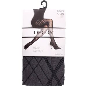 Decoy Dark Tartan Tights 70 Den Black XL