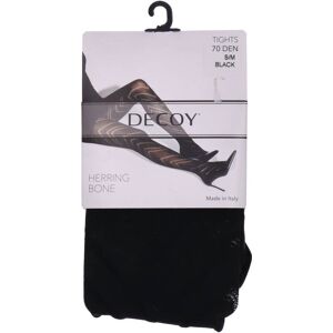 Decoy Herring Bone Tights (70 Den) - Black S/M