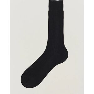 Bresciani Cotton Ribbed Short Socks Black men L-43/44 Sort