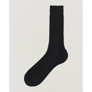 Bresciani Cotton Ribbed Short Socks Black men M-41/42 Sort