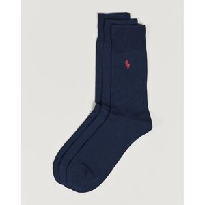 Polo Ralph Lauren 3-Pack Mercerized Cotton Socks Navy men 43-46 Blå