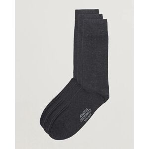 Amanda Christensen 3-Pack True Cotton Socks Antrachite Melange men 39-42 Grå