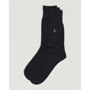 Polo Ralph Lauren 3-Pack Mercerized Cotton Socks Black men 39-42 Sort
