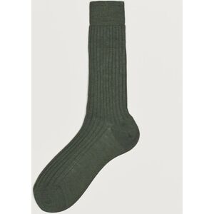 Bresciani Wool/Nylon Ribbed Short Socks Green men M (41-42) Grøn