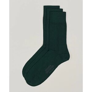 Amanda Christensen 3-Pack True Cotton Socks Bottle Green men 43-46 Grøn