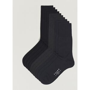 Falke 10-Pack Airport Socks Black/Dark Navy/Anthracite Melange men One size Sort,Blå,Grå