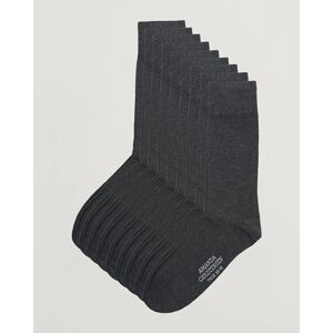 Amanda Christensen 9-Pack True Cotton Socks Antrachite Melange men One size Grå