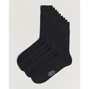 Amanda Christensen 9-Pack True Cotton Ribbed Socks Black men One size