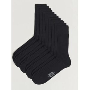 Amanda Christensen 12-Pack True Cotton Ribbed Socks Black men One size