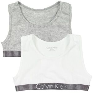 Klein Toppe - 2-Pak - Gråmeleret/hvid - Calvin Klein - 4-5 År (104-110) - Undertøj