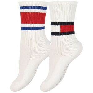 Tommy Hilfiger Strømper - 2-Pak - Flag - Hvid M. Rød - Tommy Hilfiger - 35/38 - Strømper