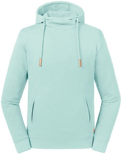 Russell Athletic Pure Organic High Collar Hooded Sweat - Turquoise * Kampagne *