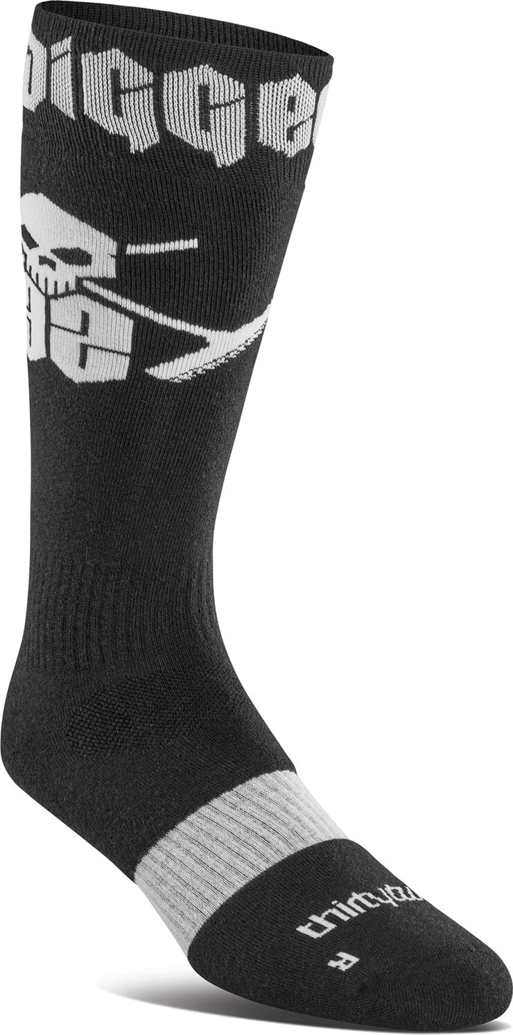 THIRTYTWO DIGGERS MERINO SOCK BLACK WHITE L-X