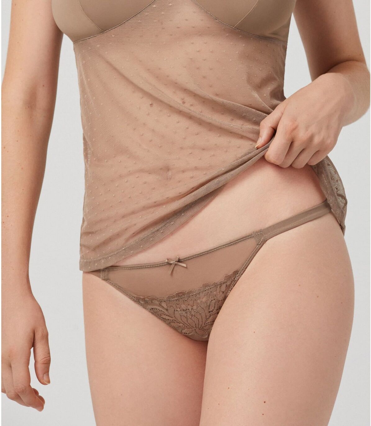 MINI TANGA Fantasía YSABEL MORA 19281 VISON L-XL Visón