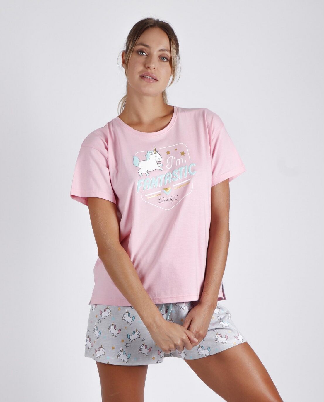 Pijama Mujer MR WONDERFUL 56717 G/L Rosa