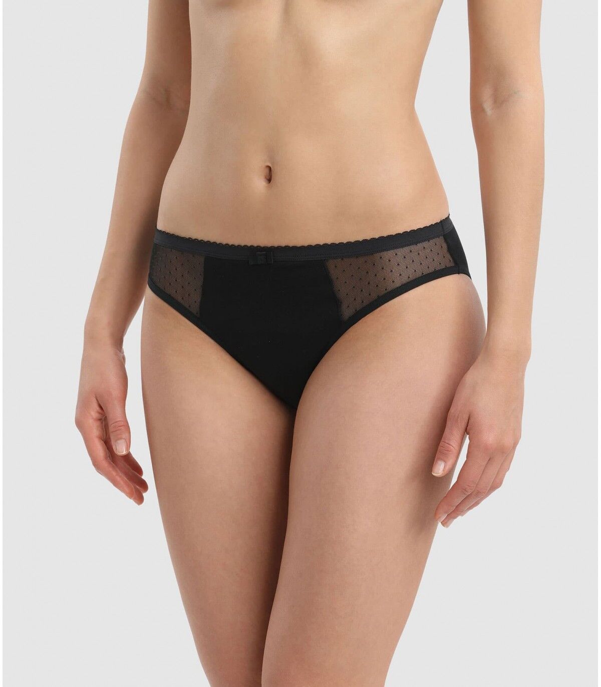DIM. Braga Bikini Menstrual Lavable DIM PROTECT BDS Flujo Abundante 40/42 Negro