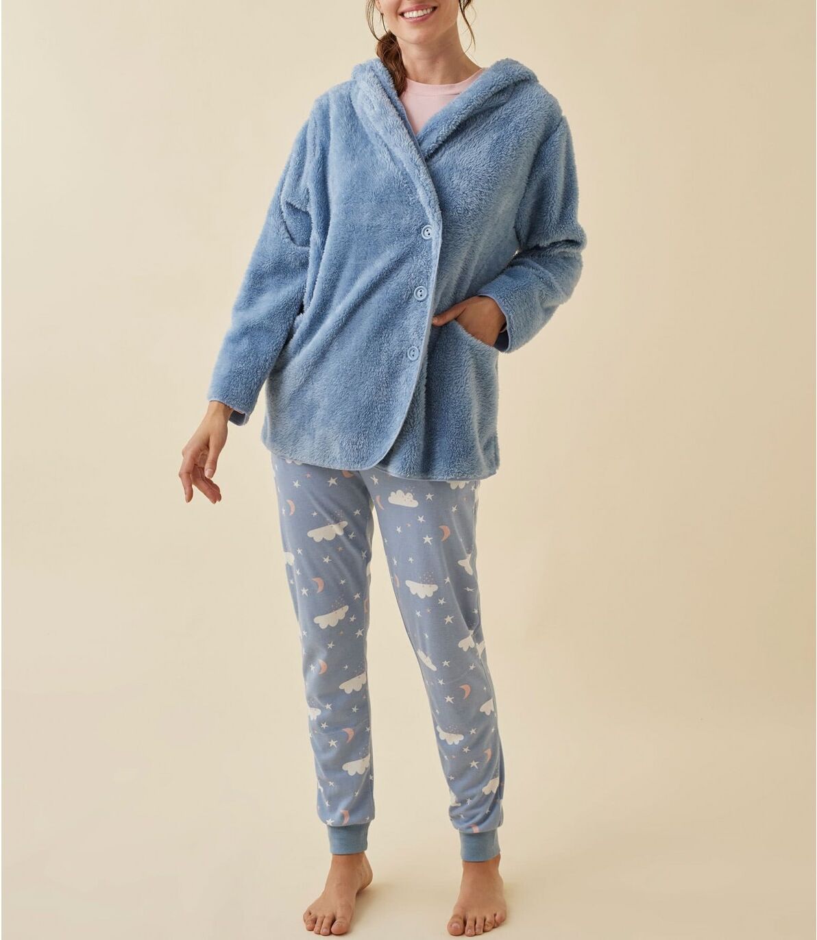 Pijama 3 Piezas PROMISE N14543 Azul M