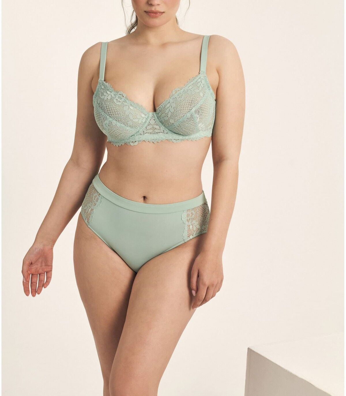 Conjunto Sujetador + Braga alta PROMISE Z10840 90 D VERDE AGUA