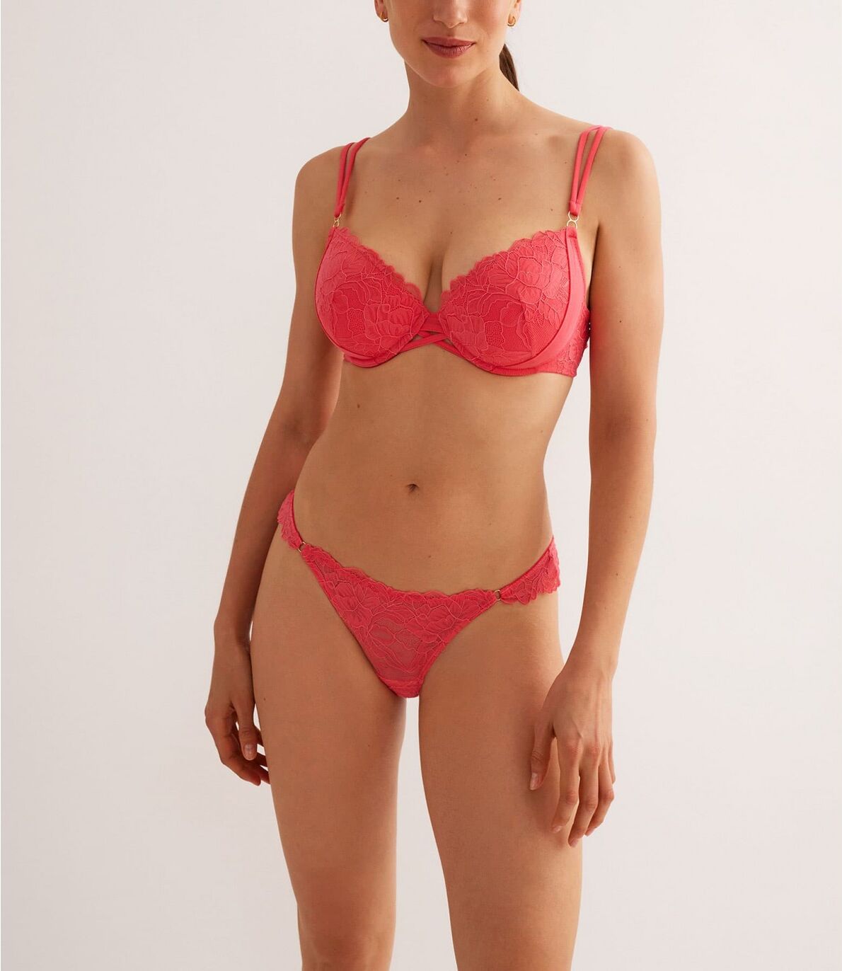 Conjunto Sujetador + Braga  PROMISE Z11920 100 C Coral