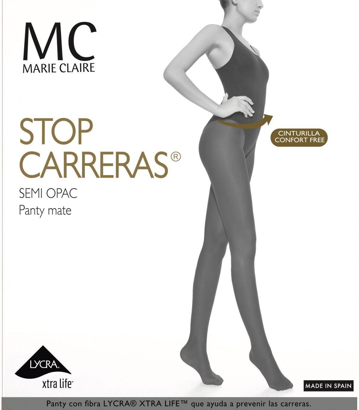 Panty Stop Carreras MARIE CLAIRE 4672 Marino SG/XL