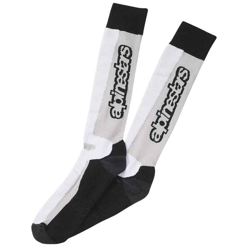 Alpinestars Touring Summer Calcetines - Negro Blanco (S M)