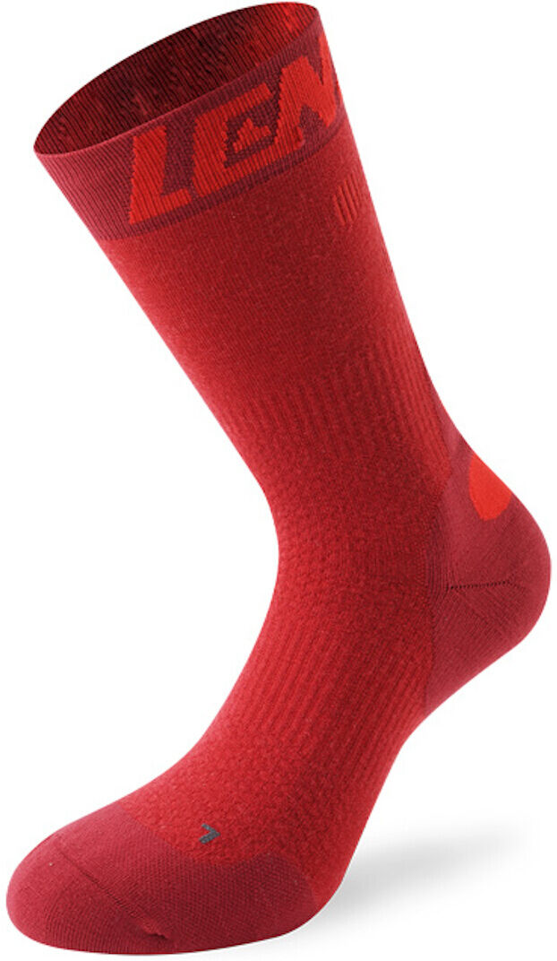 Lenz 7.0 Mid Merino Compression Calcetines - Rojo (35 36 37 38)