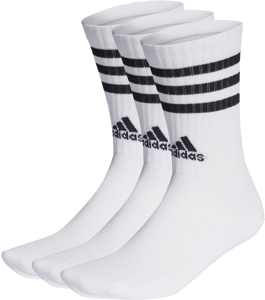 Adidas cushioned 3 bandas 3 pares calcetines deportivos Blanco (40-42)