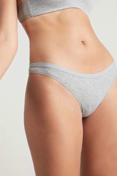 Tezenis Brasileño de algodón Mujer Gris