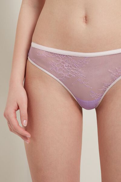 Tezenis Braguita Brasileña Soft Lace Mujer Violeta