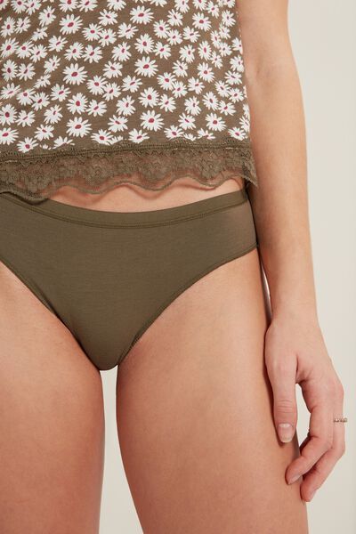 Tezenis Slip de algodón Mujer Verde