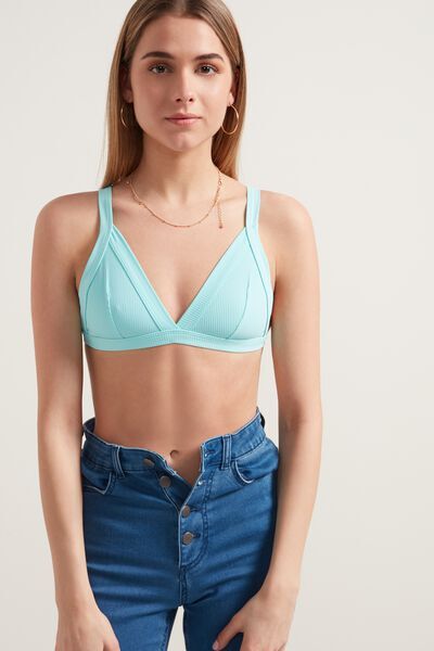 Tezenis Sujetador Lisbon Young Rib Mujer Azul