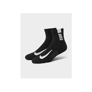 Nike Multiplier-juoksusukat 2 kpl, Black  - Black - Size: Large