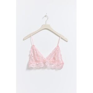 Gina Tricot - Lace bralette - Rintaliivit - Pink - S - Female - Pink - Female