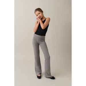 Gina Tricot - Y low waist yoga leggings - young-homewear - Grey - 134/140 - Female - Grey - Female