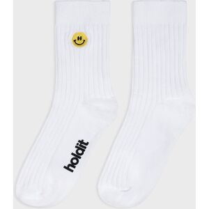 Holdit Smiley Socks White 41/45 unisex