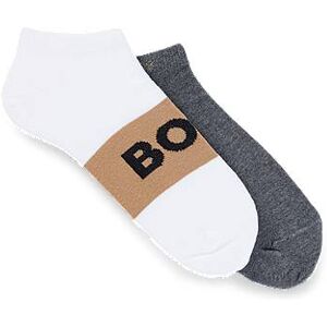 Boss Two-pack of ankle-length socks with logo details