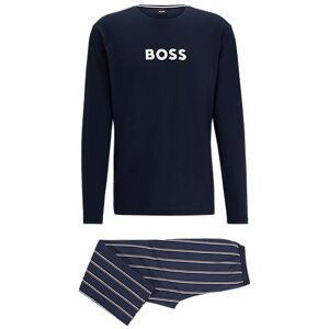 Boss Regular-fit pyjamas with contrast logos