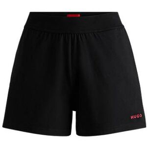 HUGO Relaxed-fit shorts with silicone-printed logo