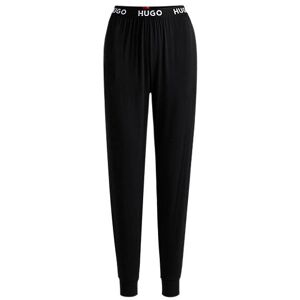 HUGO Stretch-jersey pyjama bottoms with logo waistband