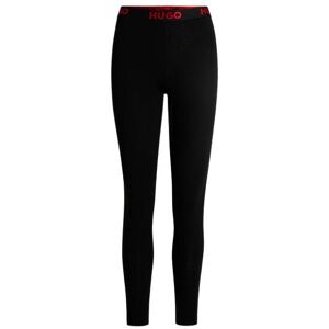 HUGO Stretch-cotton leggings with logo waistband