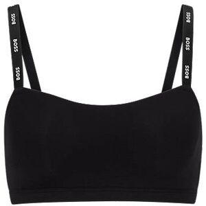 Boss Stretch-jersey bralette with branded straps